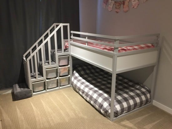 Kura Bunk Bed Hack for two toddlers