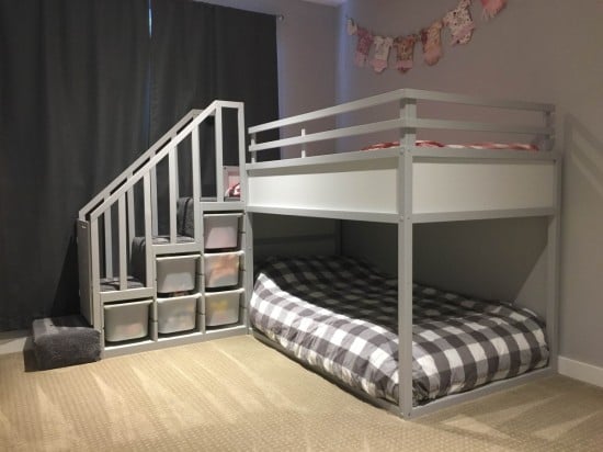 Kura Bunk Bed Hack for two toddlers