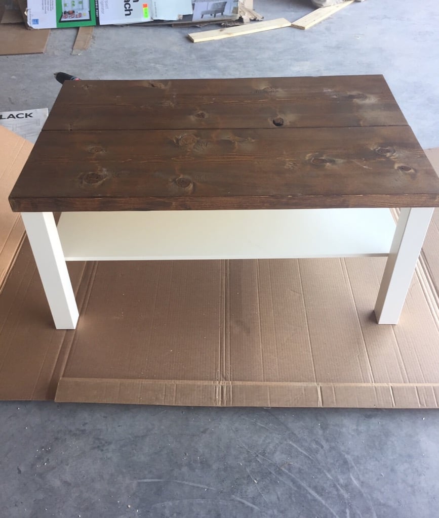 IKEA LACK rustic coffee table diy