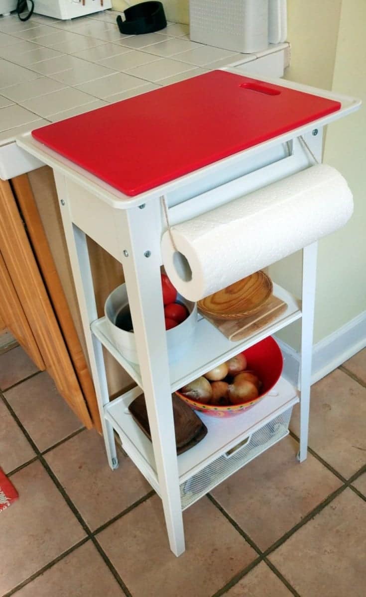 Quick, easy chopping station + kitchen island ideas