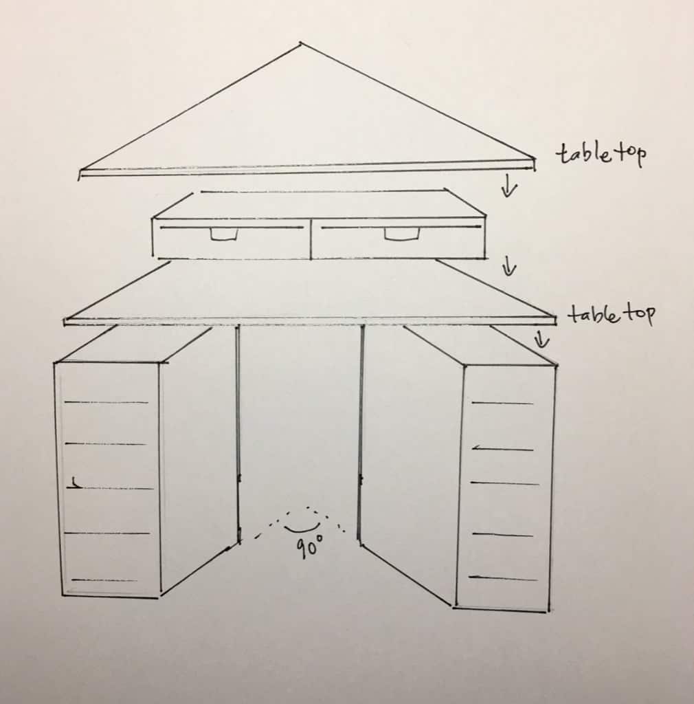 Corner desk solution