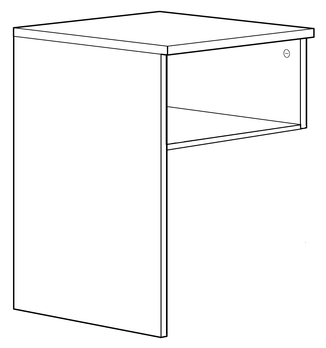 BRIMNES bedside table: Perfected for the BRIMNES storage bed
