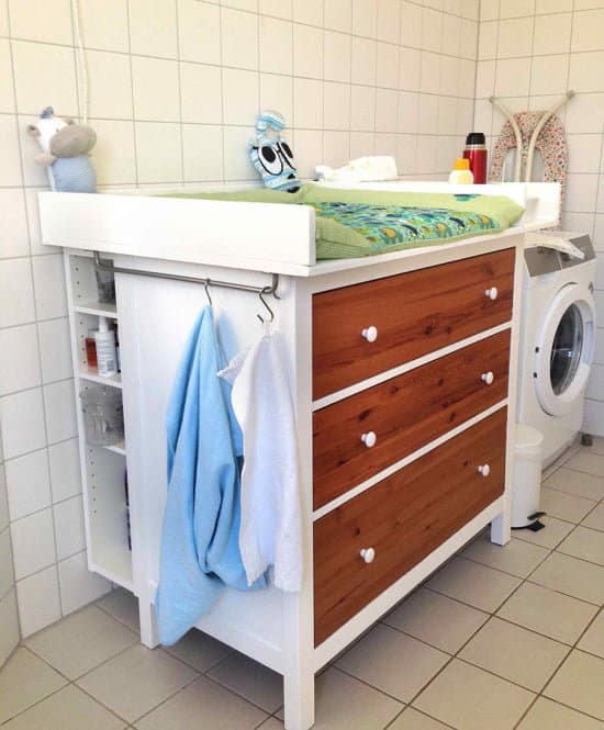 Diaper changing table - "Wickeltisch" - IKEA HEMNES - IKEA Hackers